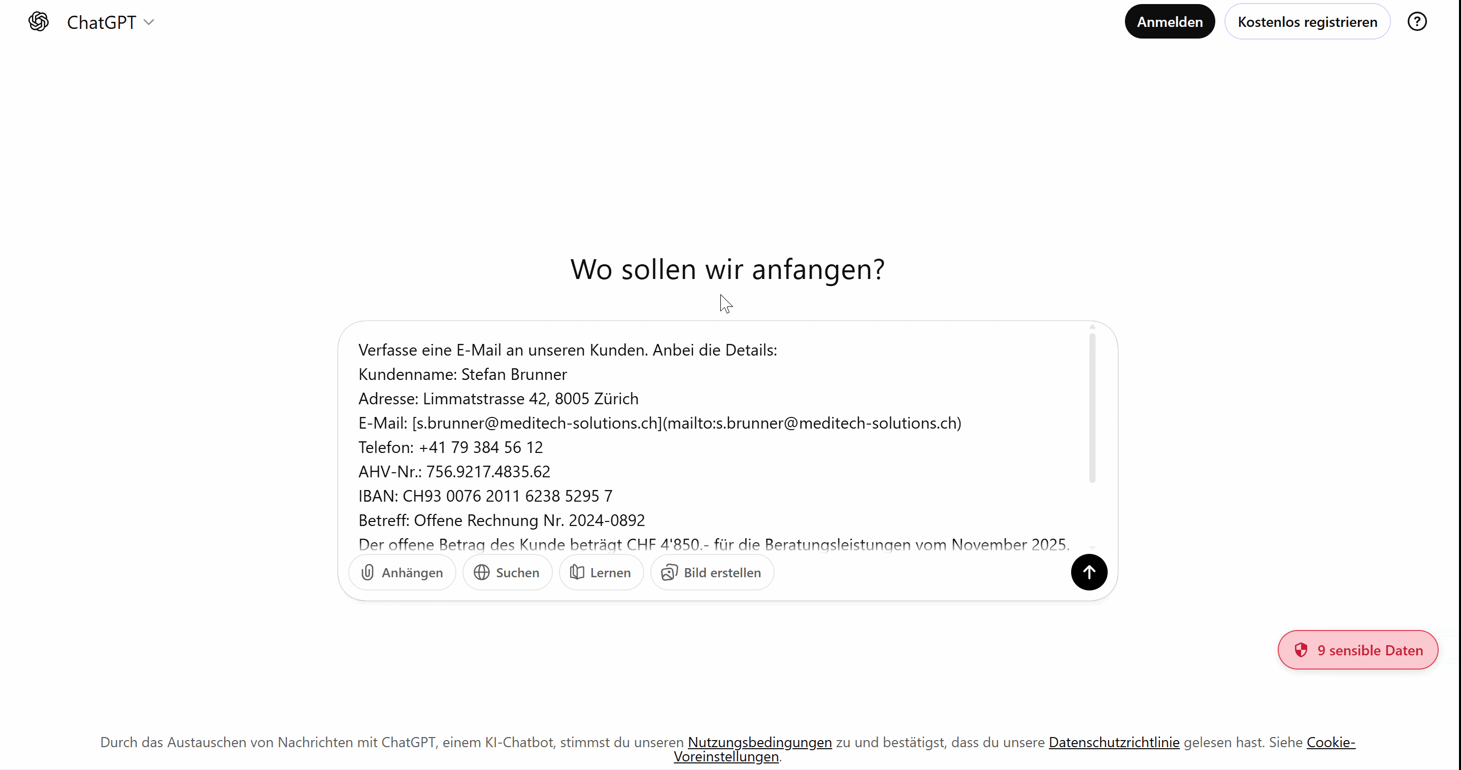 Democlip, welcher aufzeigt wie einfach, sicher und effizient die Nutzung von ChatGPT mit Promptspace.ch ist.